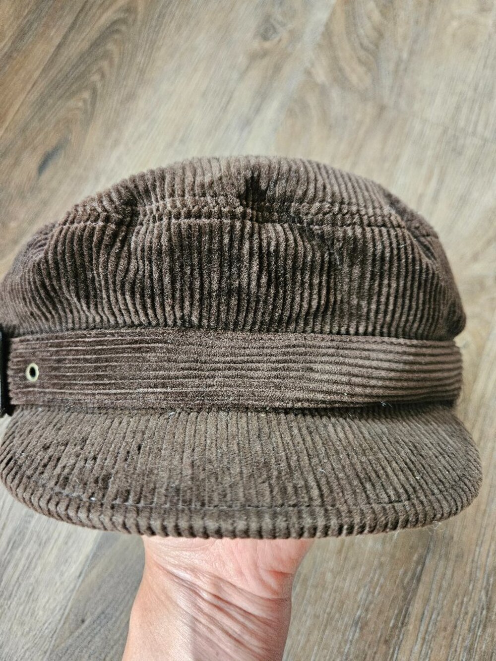 J.Crew chocolate brown corduroy newsboy women's cap 100% cotton sz S/M